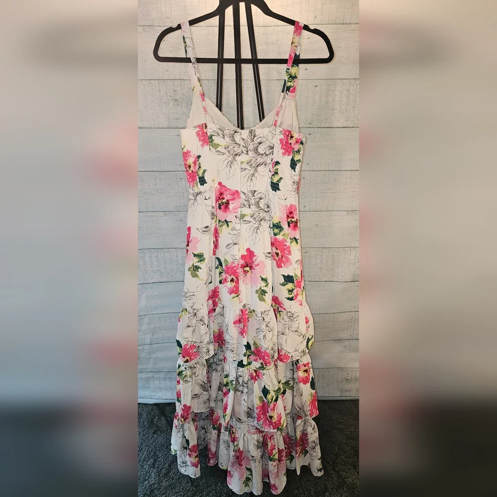 Abercrombie & Fitch Romantic Floral Ruffle Dress Perfect Spring Dress